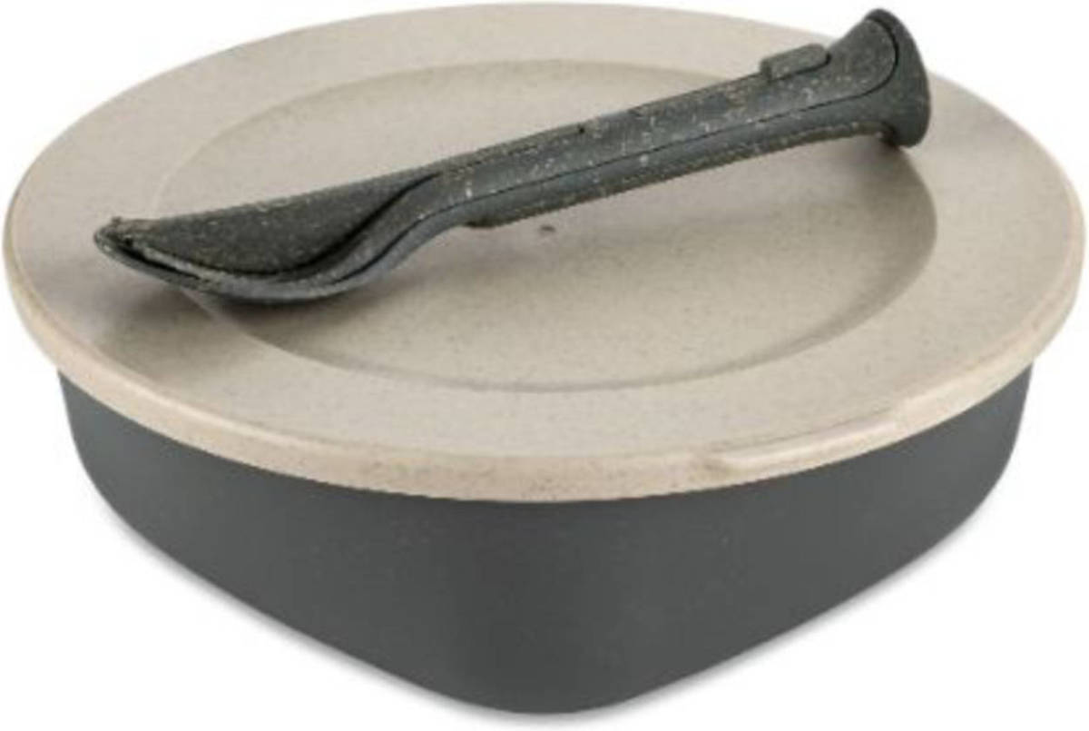 Koziol - Vershouddoos Met Bestekset, 1.3 L, Organic, As Grijs - Koziol Connect Box