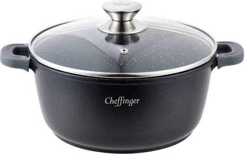 Cheffinger Kookpan/ Diepe Pan Met Deksel -24cm - 4.4l