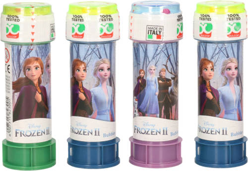 4x Disney Frozen 2 Bellenblaas Flesjes Met Bal Spelletje In Dop 60 Ml Voor Kinderen - Bellenblaas