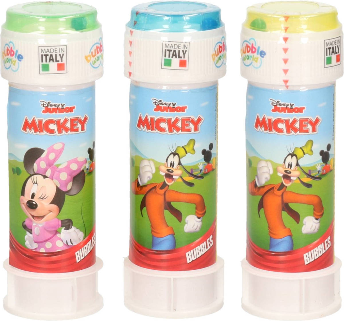 3x Disney Mickey Mouse Bellenblaas Flesjes Met Bal Spelletje In Dop 60 Ml Voor Kinderen - Bellenblaas