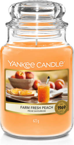 Yankee Candle Geurkaars Large Farm Fresh Peach - 17 Cm / ø 11 Cm