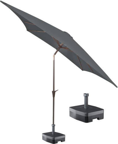 Kopu ® Vierkante Parasol Altea 230x230 Cm Met Voet - Grey