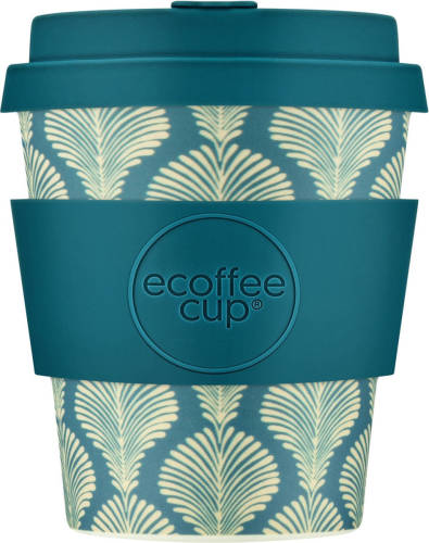 Ecoffee Cup Creasy Lu Pla - Koffiebeker To Go 250 Ml - Groenblauw Siliconen