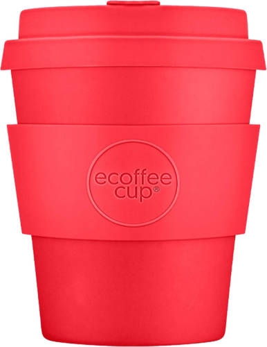 Ecoffee Cup Meridian Gate Pla - Koffiebeker To Go 250 Ml - Rood Siliconen