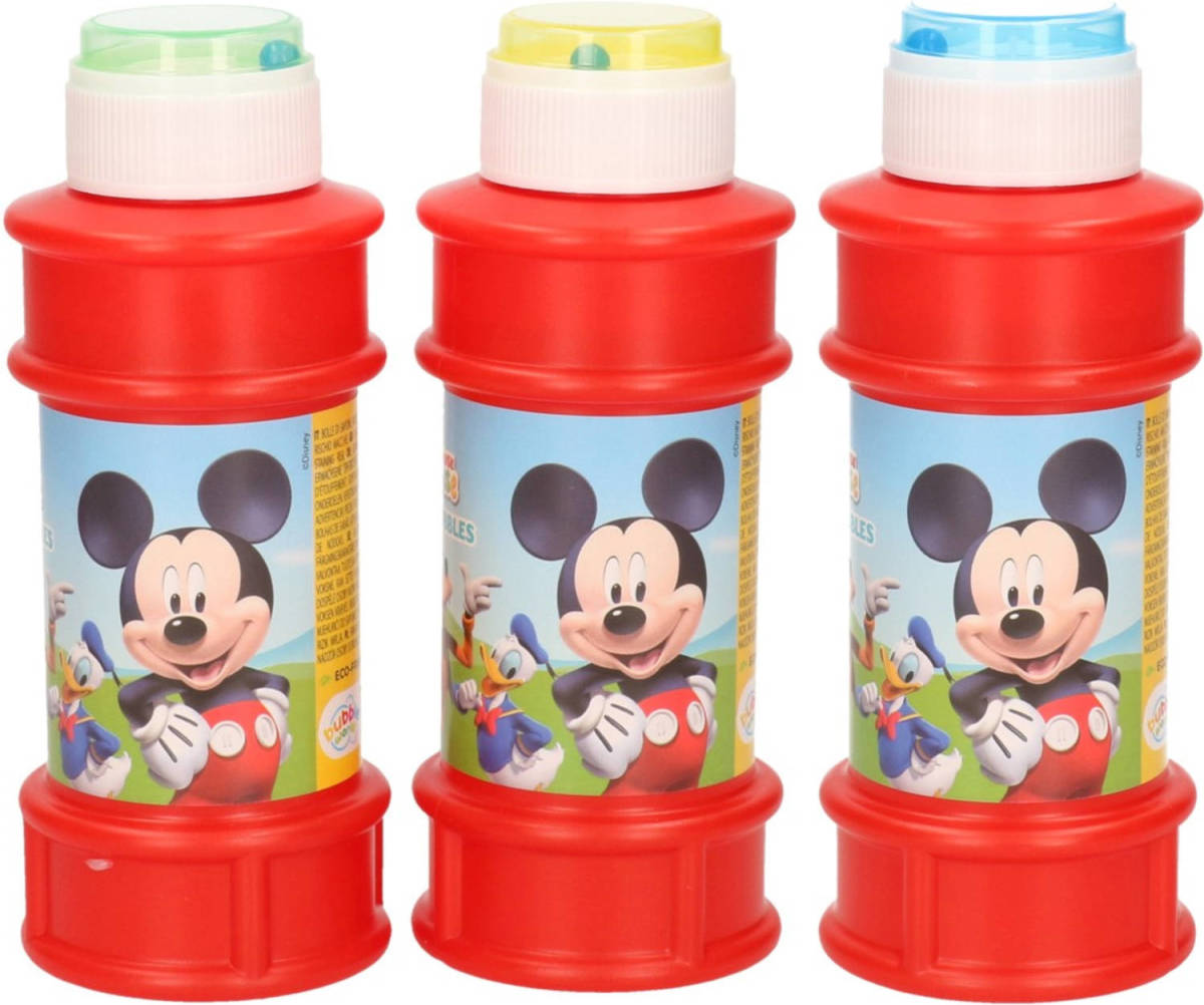 4x Disney Mickey Mouse Bellenblaas Flesjes Met Bal Spelletje In Dop 175 Ml Voor Kinderen - Bellenblaas