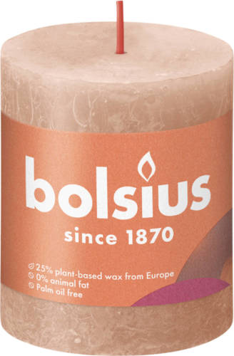 Bolsius Rustiek Stompkaars 80/68 Creamy Caramel