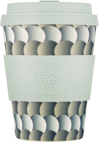 Ecoffee Cup Drempels Pla - Koffiebeker To Go 350 Ml - Lichtgrijs Siliconen