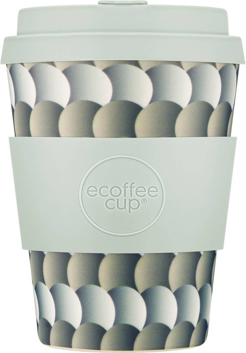 Ecoffee Cup Drempels Pla - Koffiebeker To Go 350 Ml - Lichtgrijs Siliconen