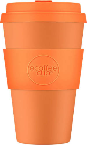 Ecoffee Cup Alhambra Pla - Koffiebeker To Go 400 Ml - Oranje Siliconen