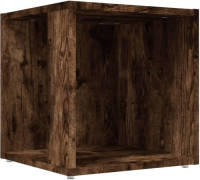 VidaXL Bijzettafel 33x33x34,5 Cm Bewerkt Hout Gerookt Eikenkleurig