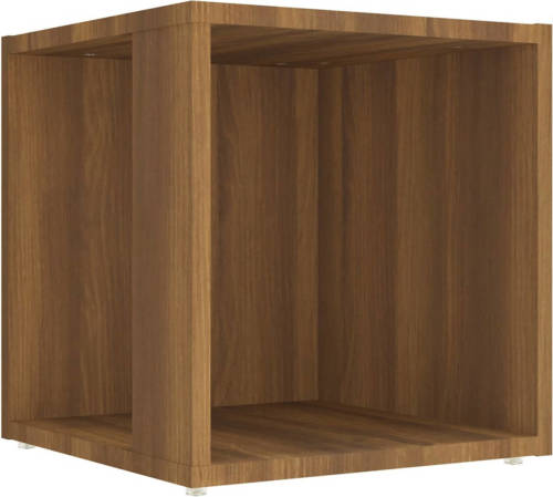 VidaXL Bijzettafel 33x33x34,5 Cm Bewerkt Hout Bruineikenkleurig