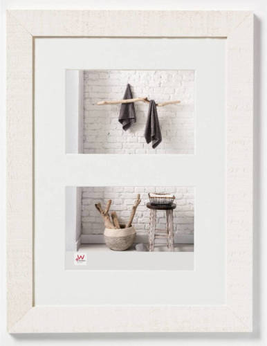 Walther Design - Home - Houten Fotolijst Tweeluik - Fotomaat 15x10cm - Polar Wit