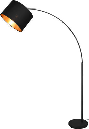 BES LED Led Vloerlamp - Trion Corry - E27 Fitting - Rond - Mat Zwart - Aluminium