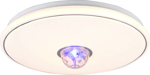 BES LED Led Plafondlamp - Plafondverlichting - Trion Herman - 17w - Warm Wit 3000k - Rgb - Dimbaar - Afstandsbediening - Rond