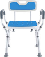 Safe Age Douchestoel Met Afneembare Rugleuning En Armleuning - Anti Slip - Douchekruk - Verstelbare Hoogte Douchekrukje