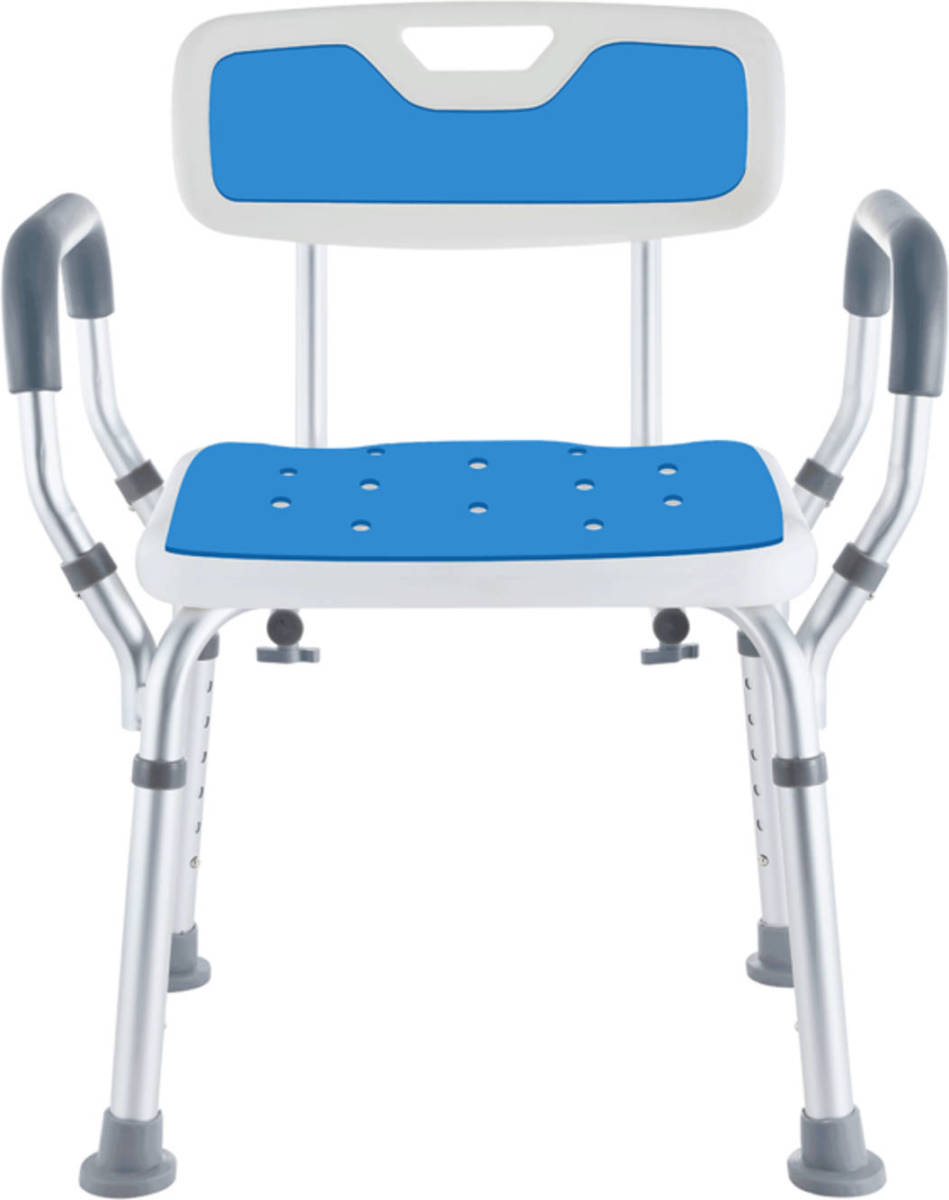 Safe Age Douchestoel Met Afneembare Rugleuning En Armleuning - Anti Slip - Douchekruk - Verstelbare Hoogte Douchekrukje