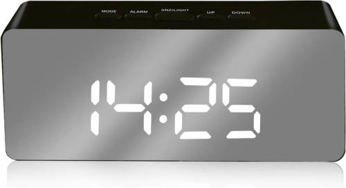 Luxime Luxe Digitale Wekker - Slaapkamer - Klok - Multifunctioneel - Zwart