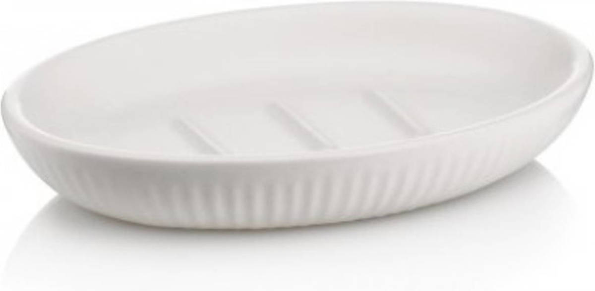 Kela - Zeephouder, 13.5 X 9.5 Cm, Keramiek, Gebroken Wit - Kela Adele