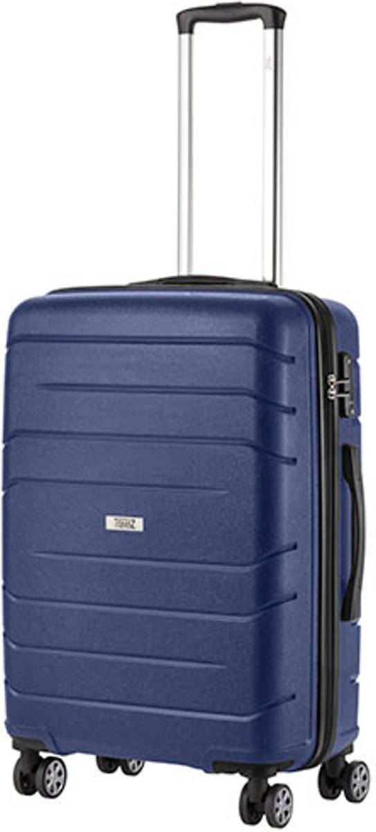 TravelZ Big Bars Reiskoffer 68cm Reistrolley Tsa Dubbele Wielen Blauw