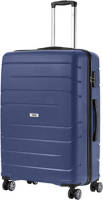 TravelZ Big Bars Reiskoffer 78 Cm Met Dubbele Wielen Trolley Koffer Met Tsa-slot Blauw