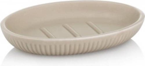 Kela - Zeephouder, 13.5 X 9.5 Cm, Keramiek, Zilvergrijs - Kela Adele