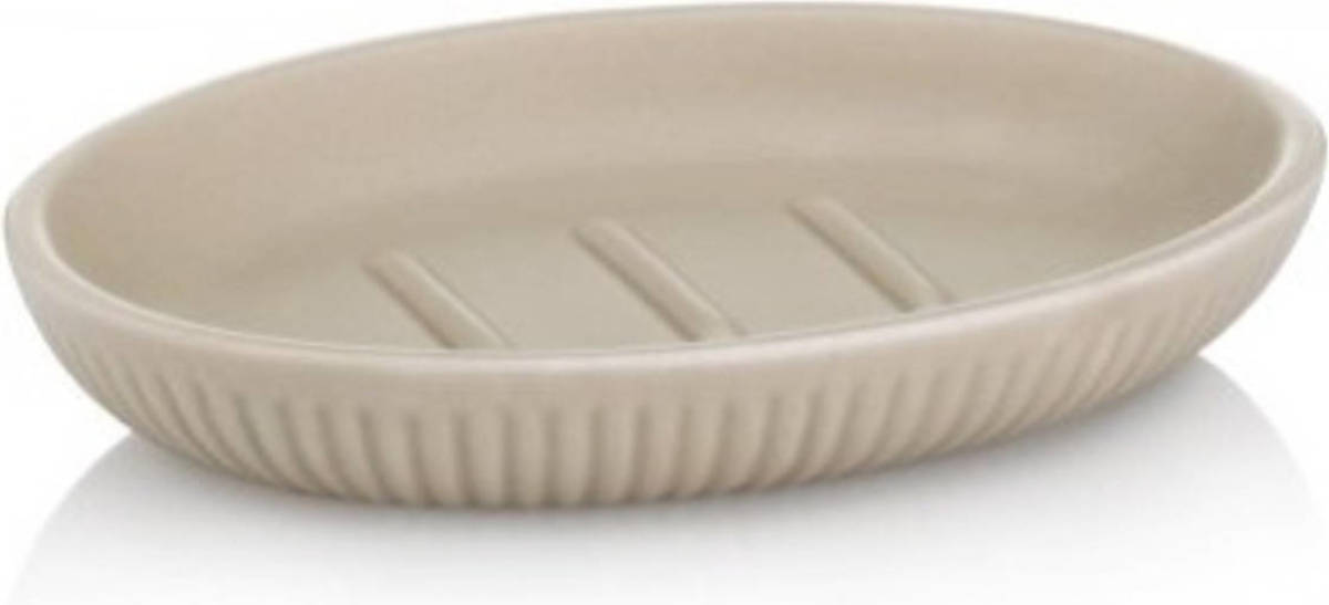 Kela - Zeephouder, 13.5 X 9.5 Cm, Keramiek, Zilvergrijs - Kela Adele