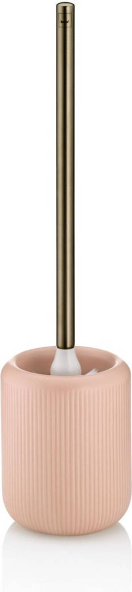 Kela - Wc-borstel Houder, Geribbeld, Keramiek, Cloud Pink - Kela Adele
