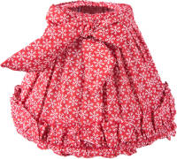 Clayre & Eef Lampenkap Ø 23x15 Cm Rood Wit Katoen Synthetisch Sneeuwvlokken Stoffen Lampenkap Rood Stoffen Lampenkap
