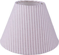 Clayre & Eef Lampenkap Ø 26x15 Cm Beige Wit Katoen Strepen Stoffen Lampenkap Beige Stoffen Lampenkap