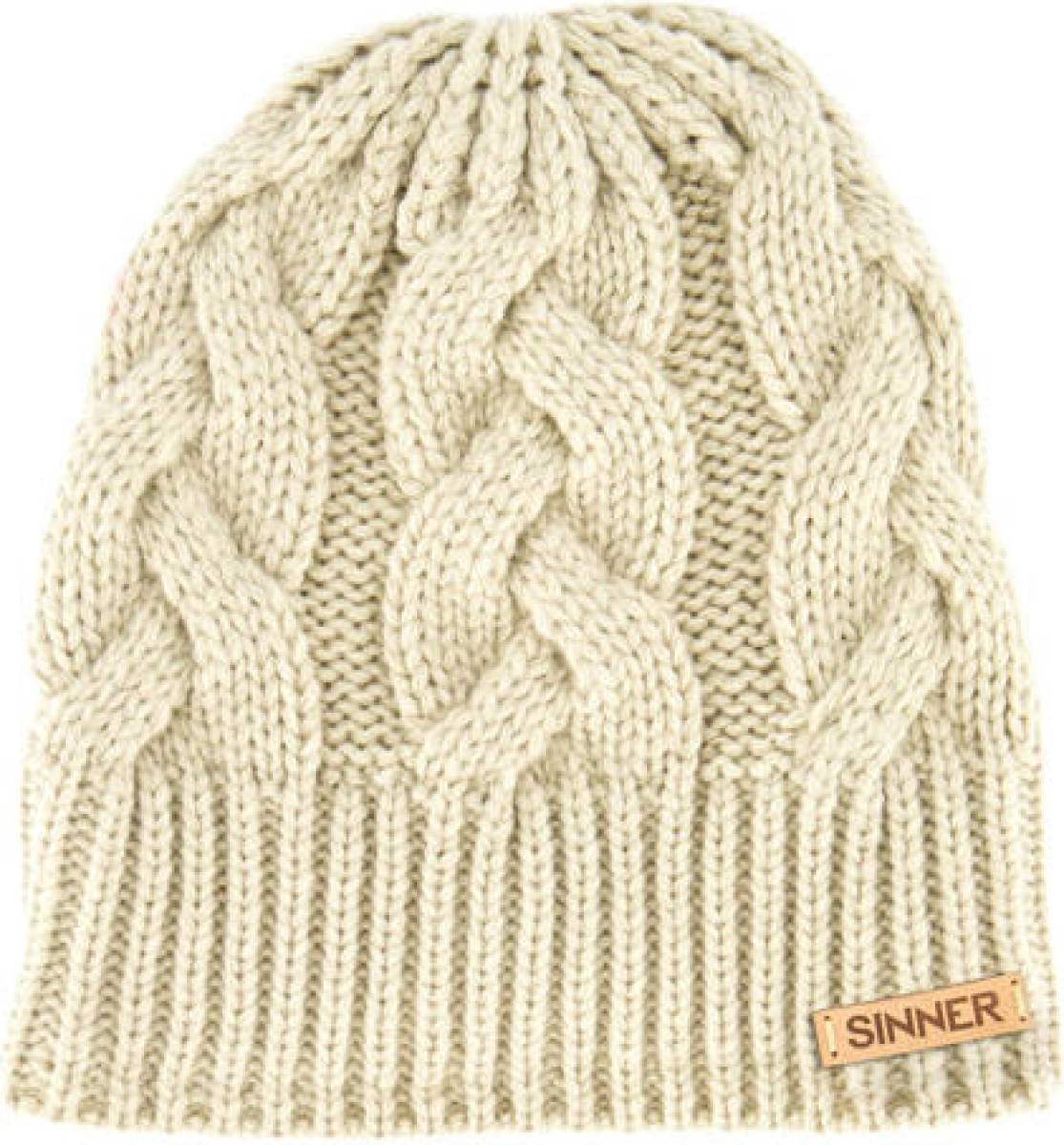 Sinner gebreide muts Cable ecru