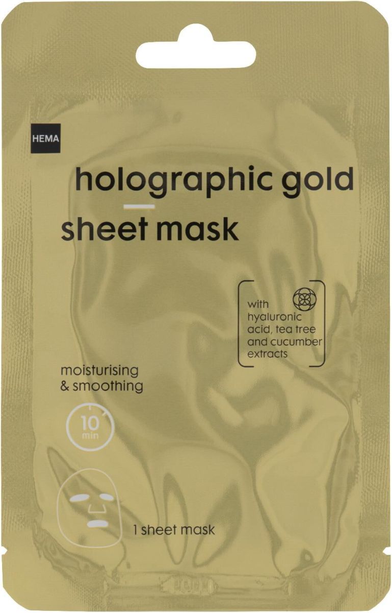HEMA Goudkleurig Holografisch Gezichtsmasker