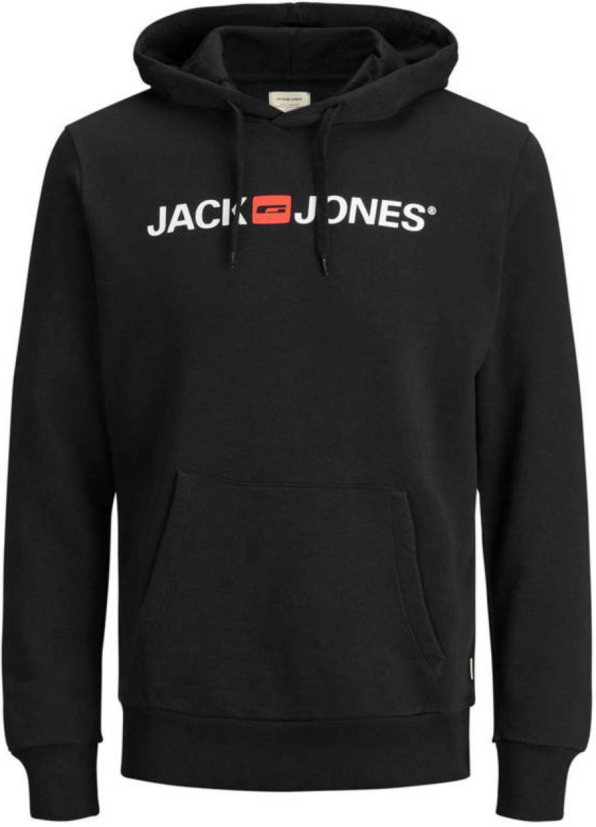 Jack & Jones ESSENTIALS hoodie met logo zwart
