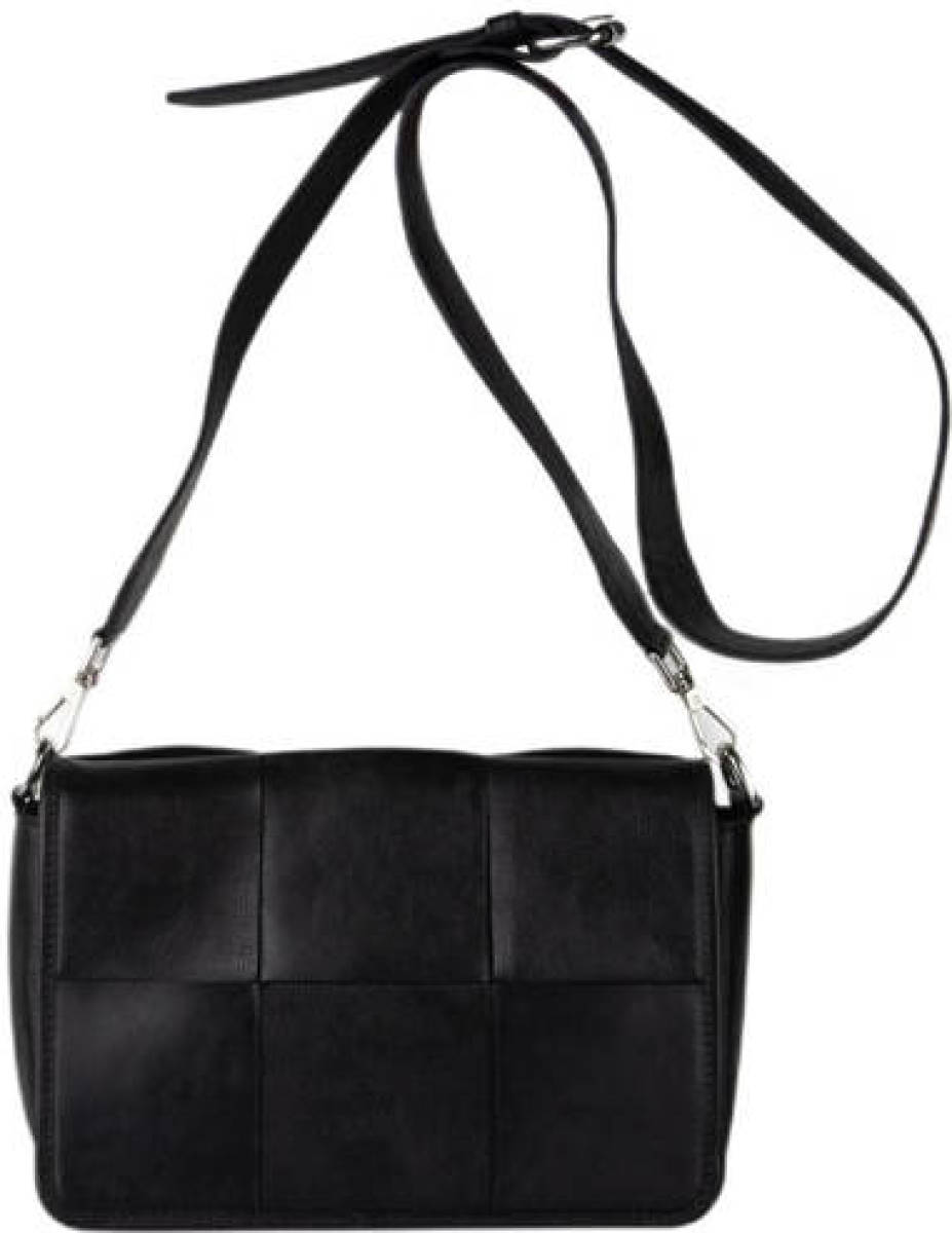 Legend geweven leren crossbody tas Posada zwart