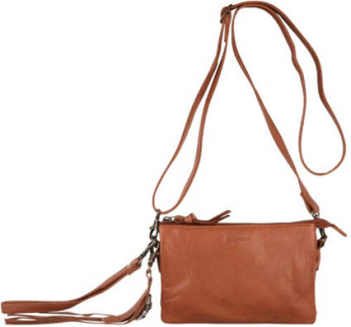 Legend leren crossbody tas Como cognac