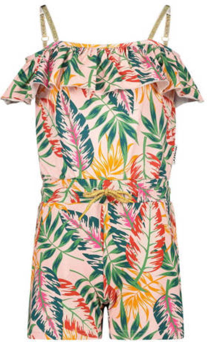 Me & My Monkey jumpsuit met all over print lichtroze/multi