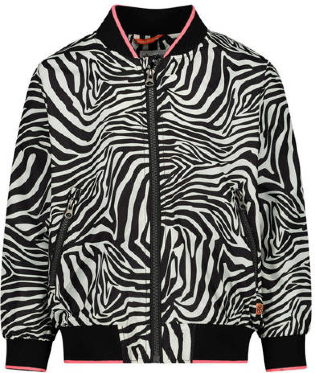 Orange Stars bomberjack tussen met all over print zwart