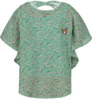 Me & My Monkey top met all over print mintgroen