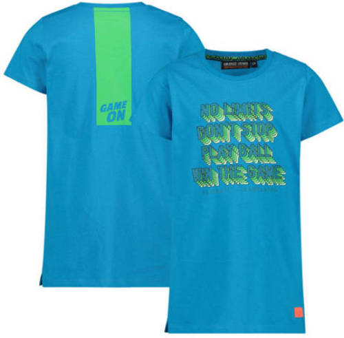 Orange Stars T-shirt met printopdruk blauw