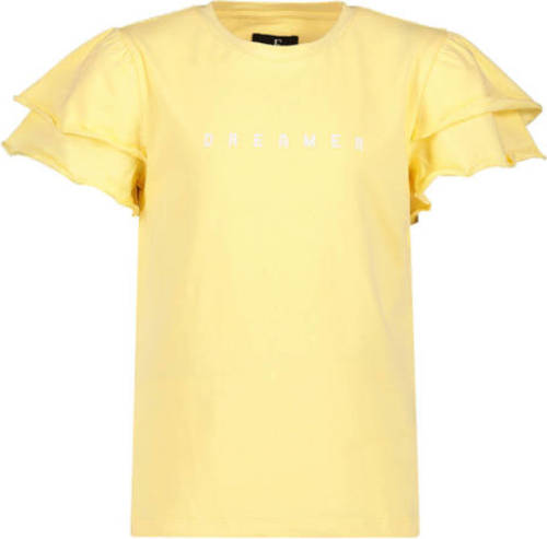 Jake Fischer T-shirt met ruches geel
