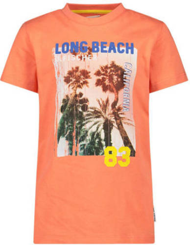 Jake Fischer T-shirt met printopdruk oranje