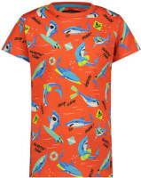 Orange Stars T-shirt met all over print oranje