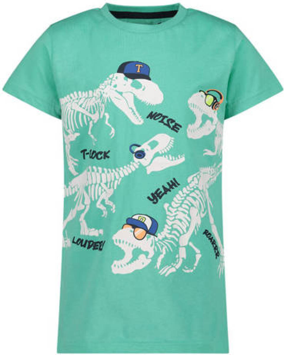 Orange Stars T-shirt met printopdruk mintgroen