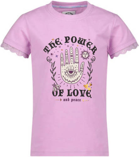 Me & My Monkey T-shirt met printopdruk roze