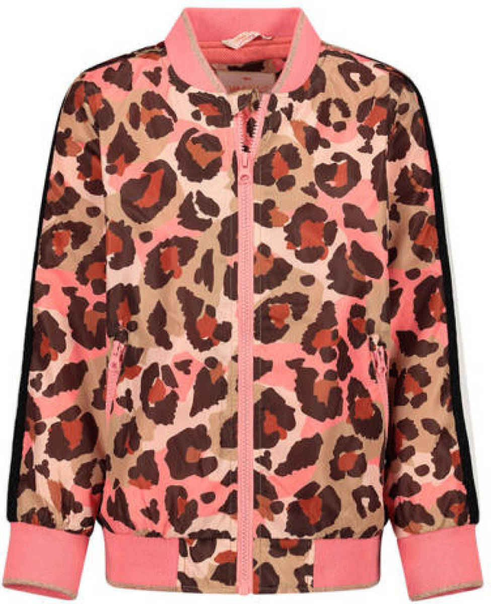 Orange Stars bomberjack tussen met all over print roze/beige