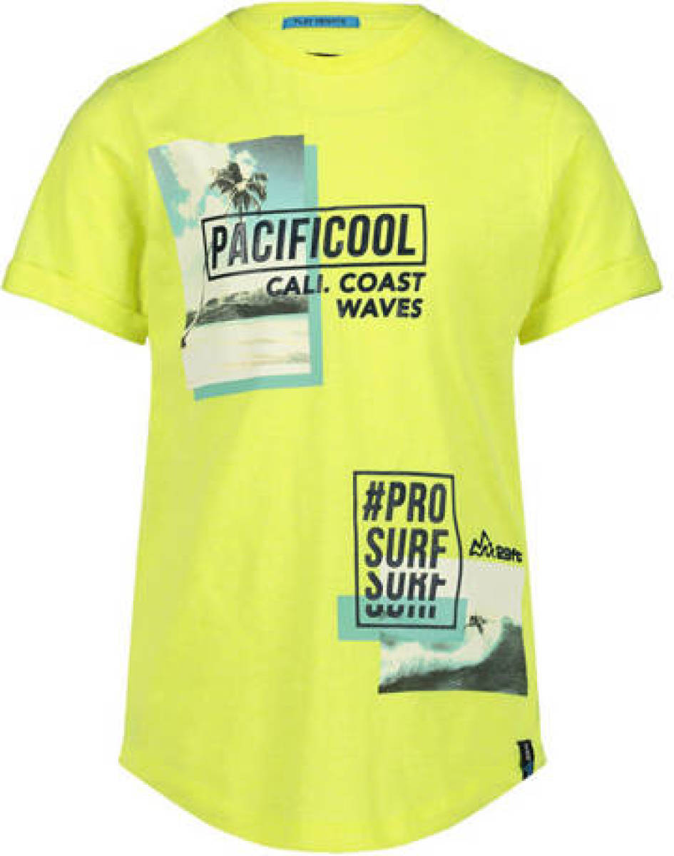 29FT T-shirt met printopdruk limegroen