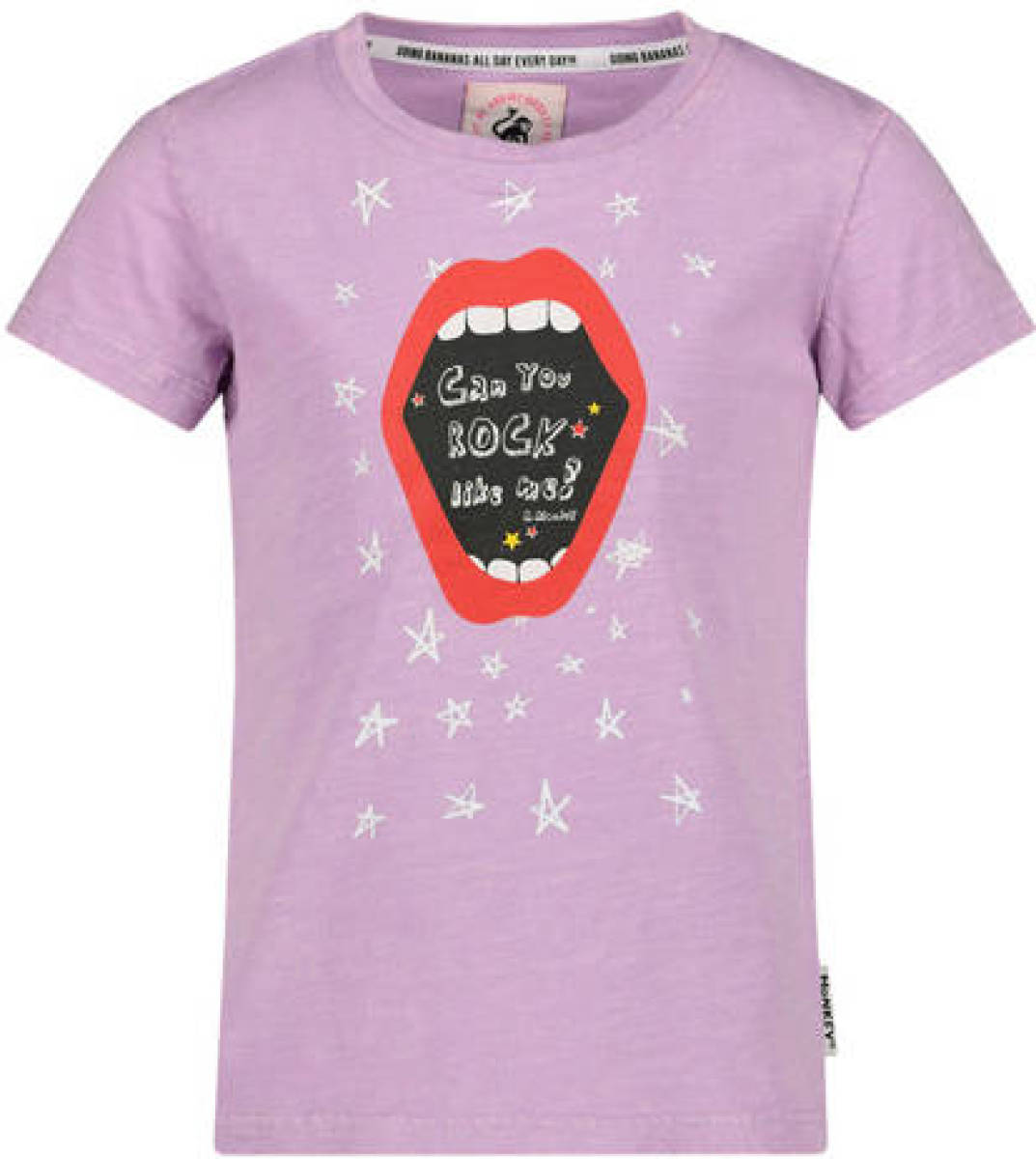 Me & My Monkey T-shirt met printopdruk lila