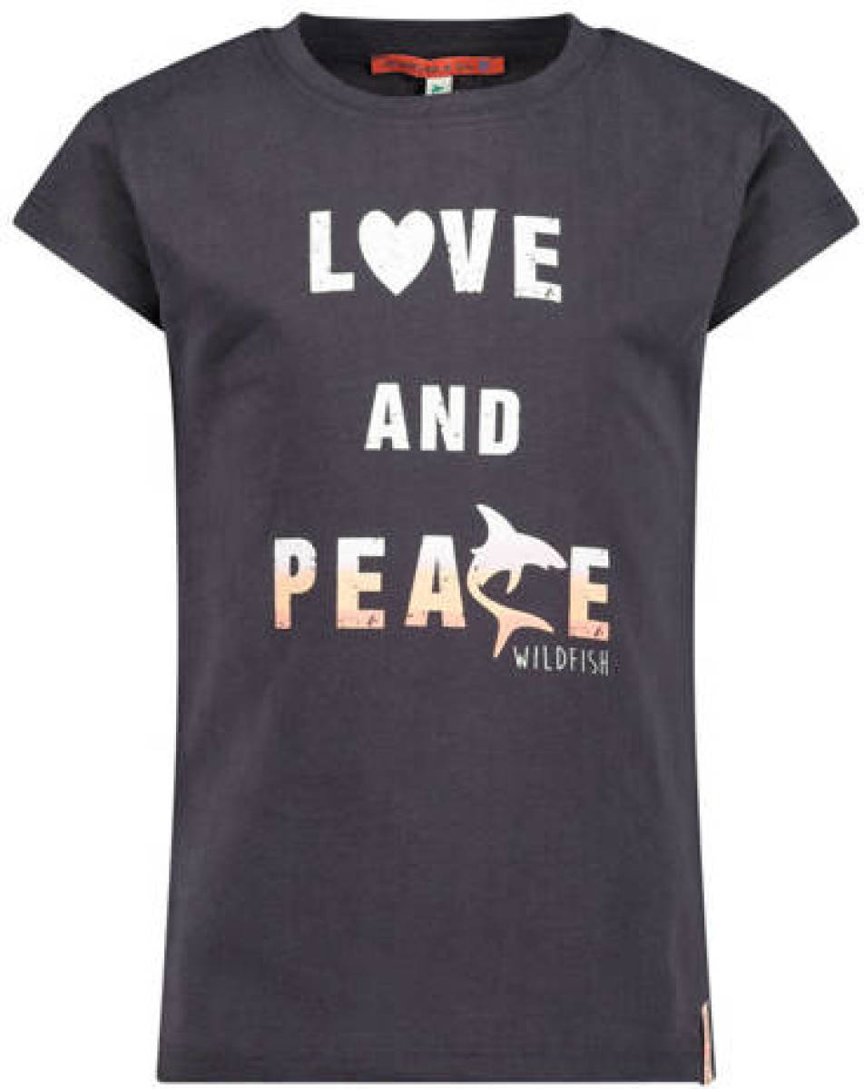 Wildfish T-shirt van biologisch katoen antraciet
