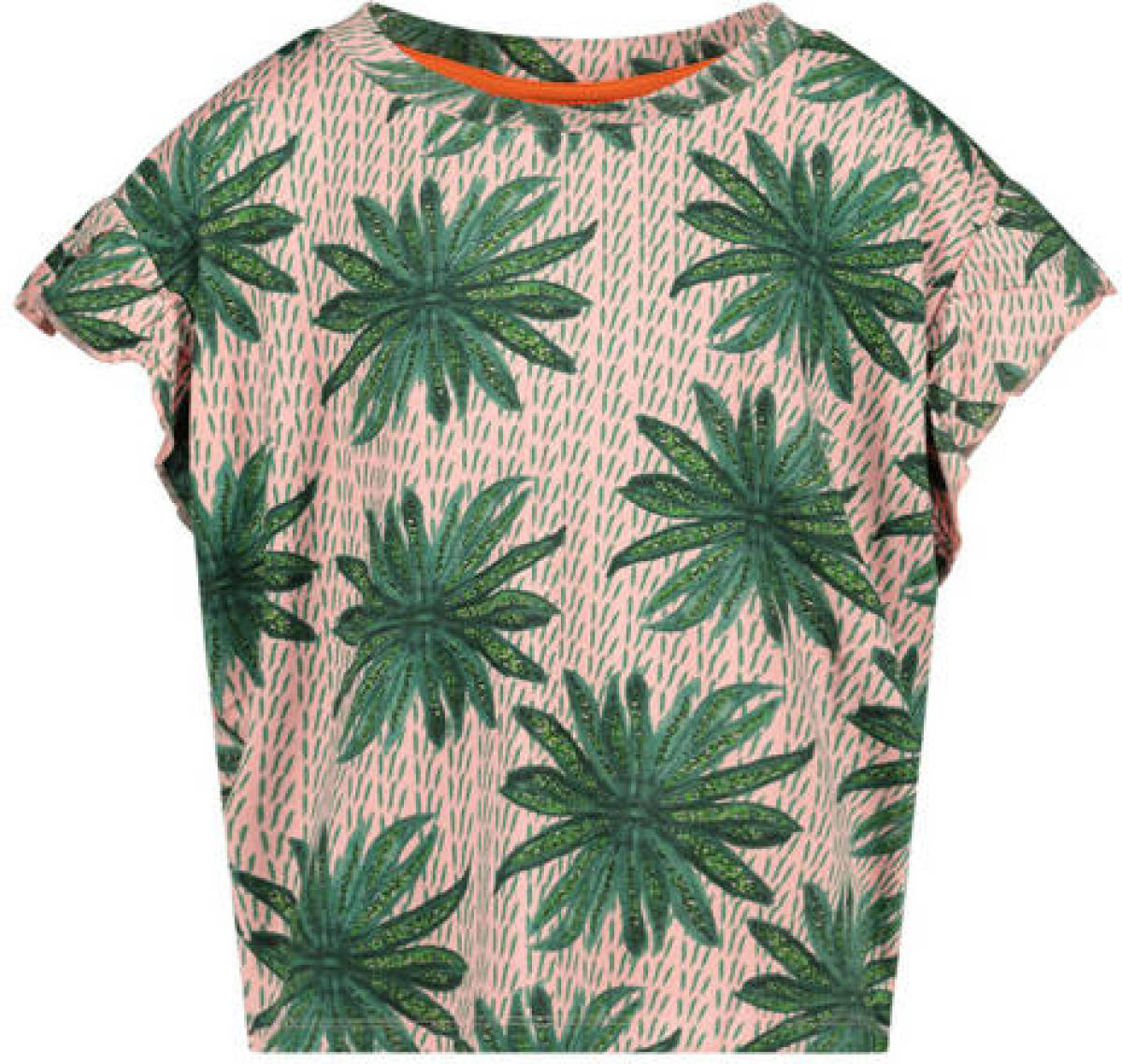 Me & My Monkey T-shirt met all over print lichtroze/groen