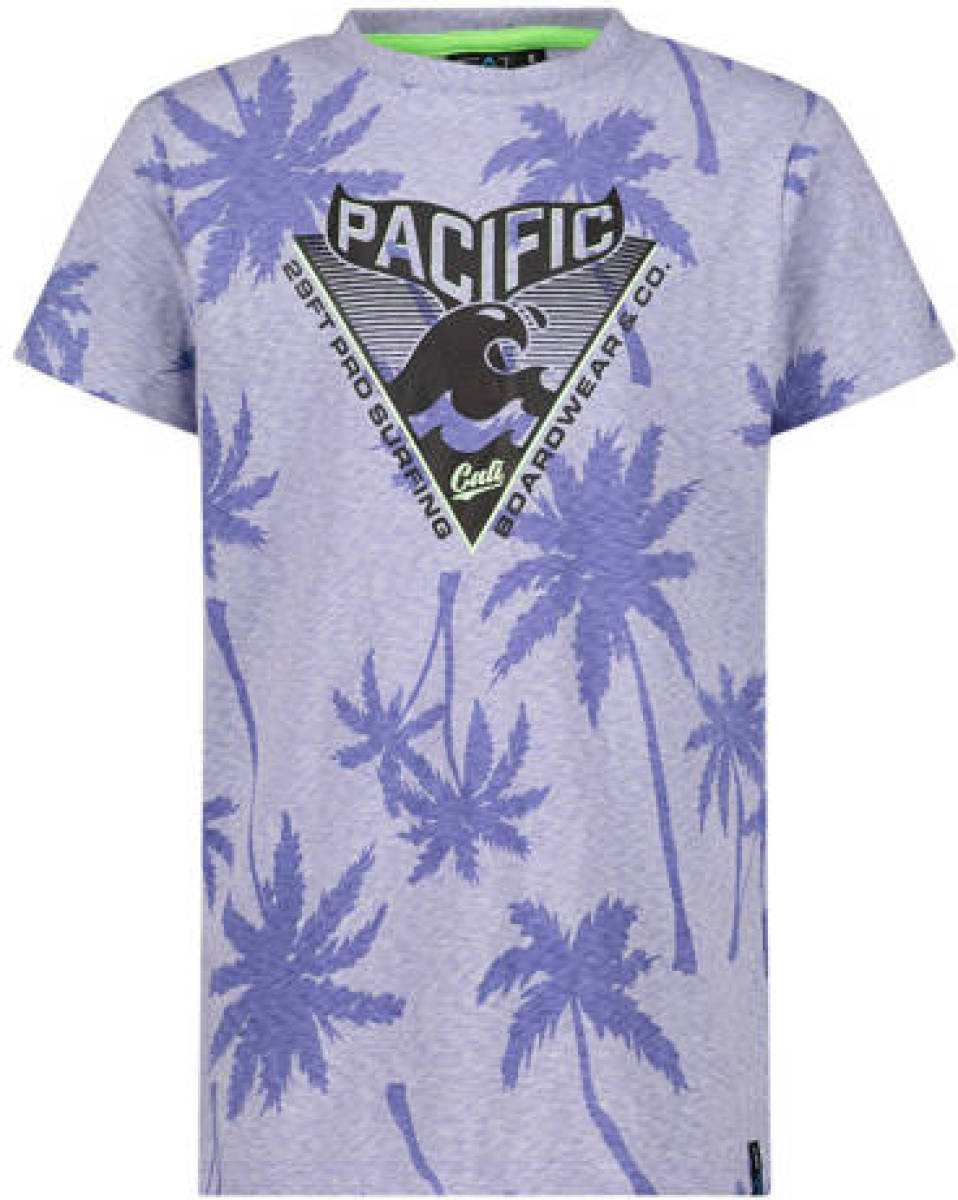 29FT T-shirt met all over print paars