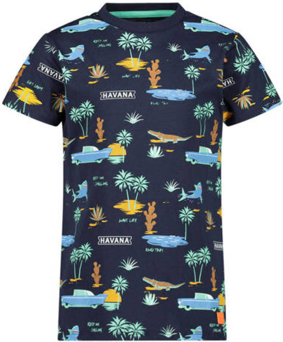 Orange Stars T-shirt blauw
